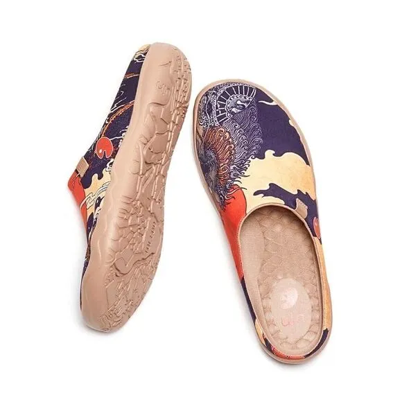 UIN Men's Slipper Comfort Mules Walking Casual Travel Shoes (Creature Slipper)