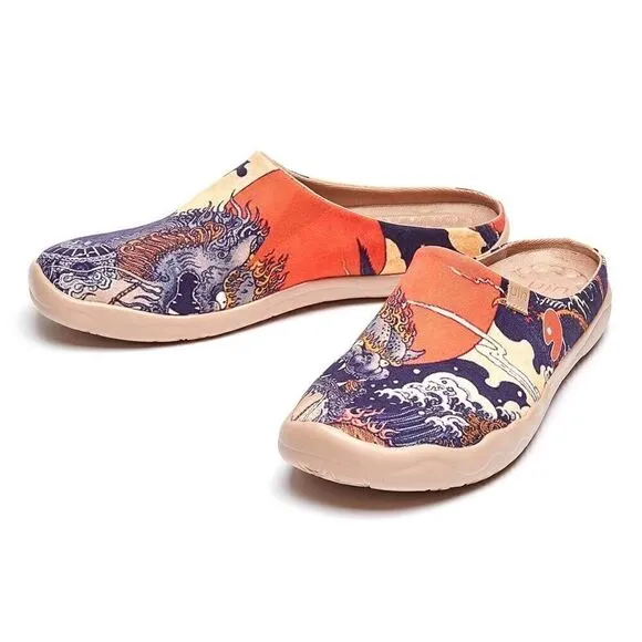 UIN Men's Slipper Comfort Mules Walking Casual Travel Shoes (Creature Slipper)