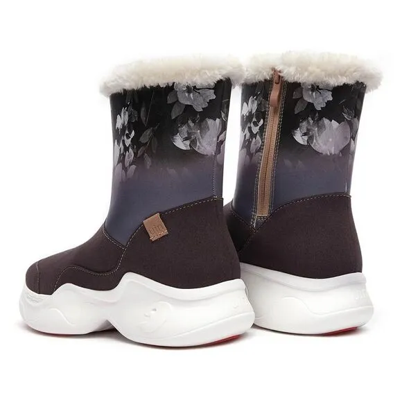 UIN Women's Snow Boots Walking Casual Travel Shoes ( DYE-GRAY PALMA 3)
