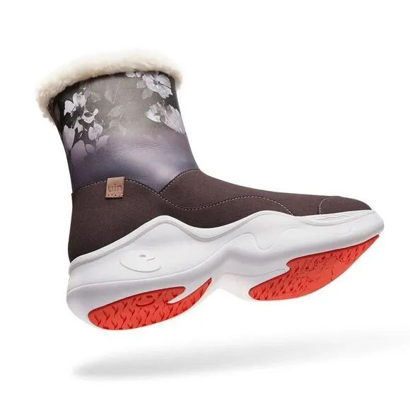 UIN Women's Snow Boots Walking Casual Travel Shoes ( DYE-GRAY PALMA 3)