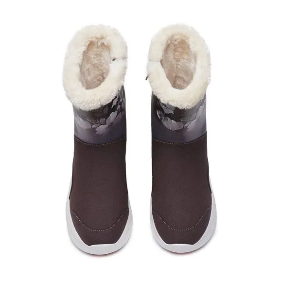 UIN Women's Snow Boots Walking Casual Travel Shoes ( DYE-GRAY PALMA 3)