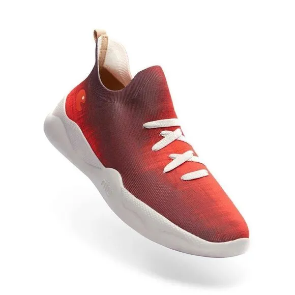UIN Women's Sneakers Lightweight Walking Comfy Shoes (Lava Red Mijas I )