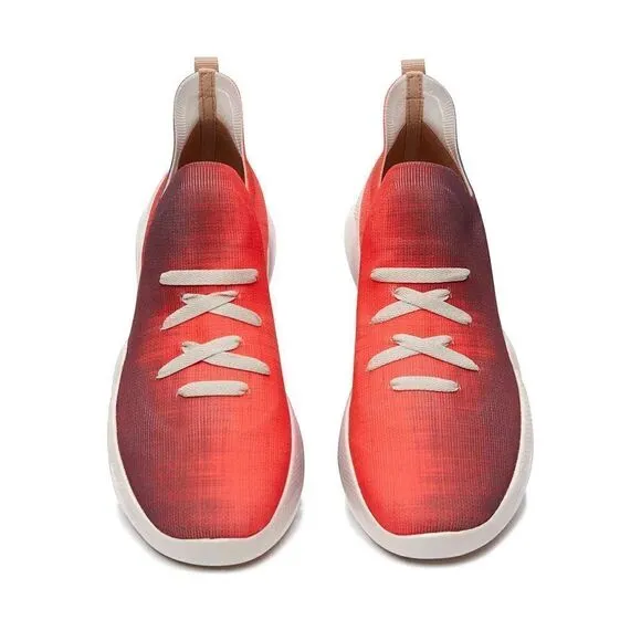 UIN Women's Sneakers Lightweight Walking Comfy Shoes (Lava Red Mijas I )