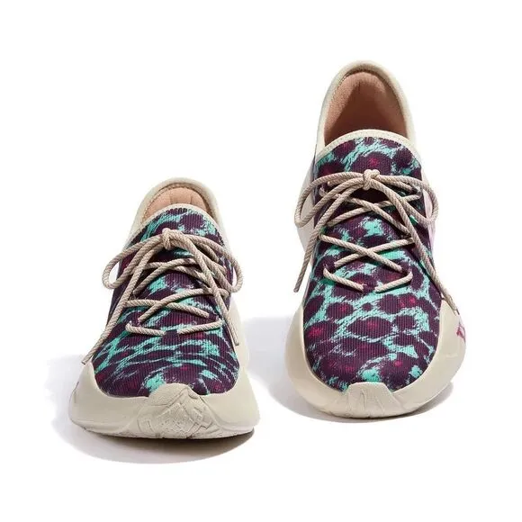 UIN Women's Sneakers Lightweight Casual Athletic Shoes (Blue Purple Leopard)