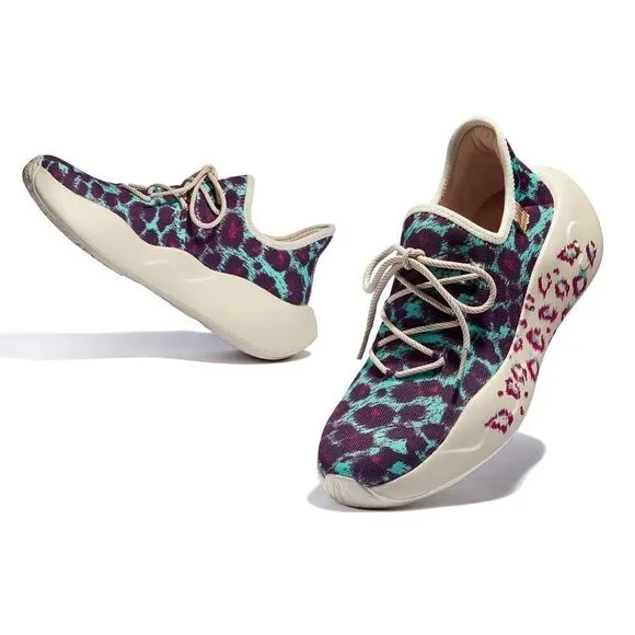 UIN Women's Sneakers Lightweight Casual Athletic Shoes (Blue Purple Leopard)