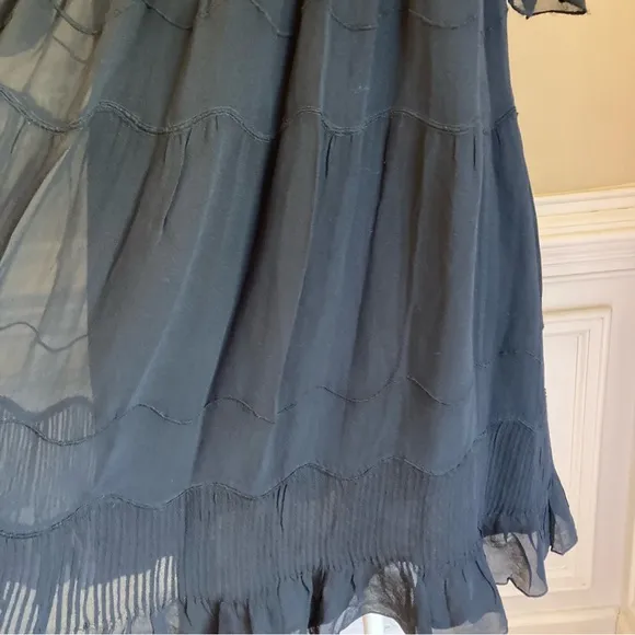 ULLA JOHNSON Silk Polka Dot Wave Embroidered Dress