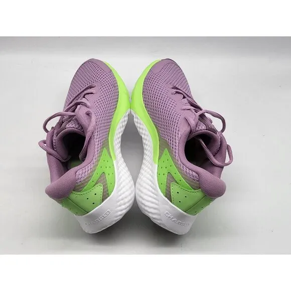 Under Armour Youth Running Shoes 5.5Y Purple Neon Green Mesh Sneakers