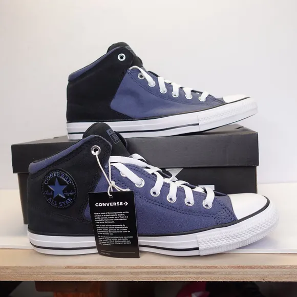 Unisex Converse All Star High Top Sneakers Size 10.5 12.5 Blue/Black NEW