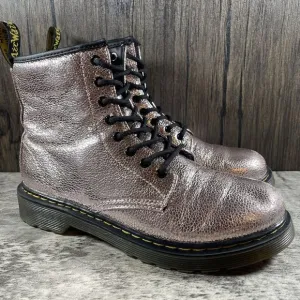Unisex Dr. Martens 1460 Glitter J Boots Dark Pink Lace Up Zip Women’s Size 5