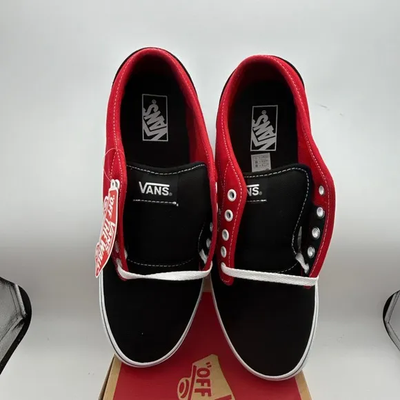 Vans Atwood 2 Tone Mens Shoes Size 10.5 NIB 130597624 Red Black