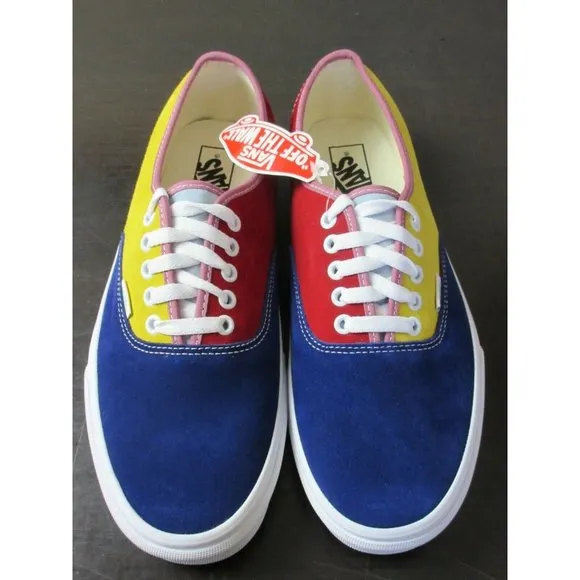 Vans Authentic Men's Sunshine Suede Multi Colored Skate shoes Sizes NWT