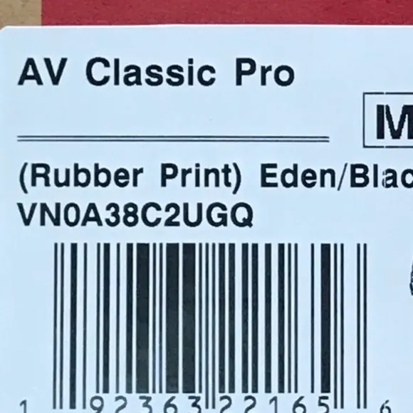 Vans AV Classic Pro Rubber Print Eden Black Shoes