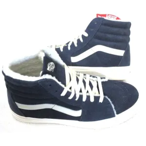 Vans Men's Sk8-Hi Cozy Hug Lined Parisian Night Blue White shoes Sizes NIB