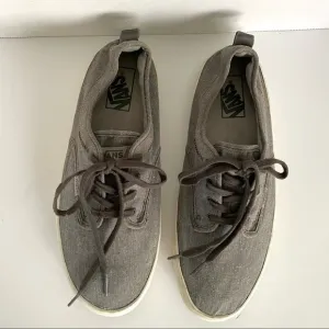 𝅺vans Off the Wall Skateboard Shoes Classic Styling Gray Fabric