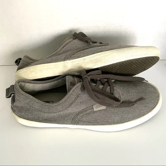 𝅺vans Off the Wall Skateboard Shoes Classic Styling Gray Fabric