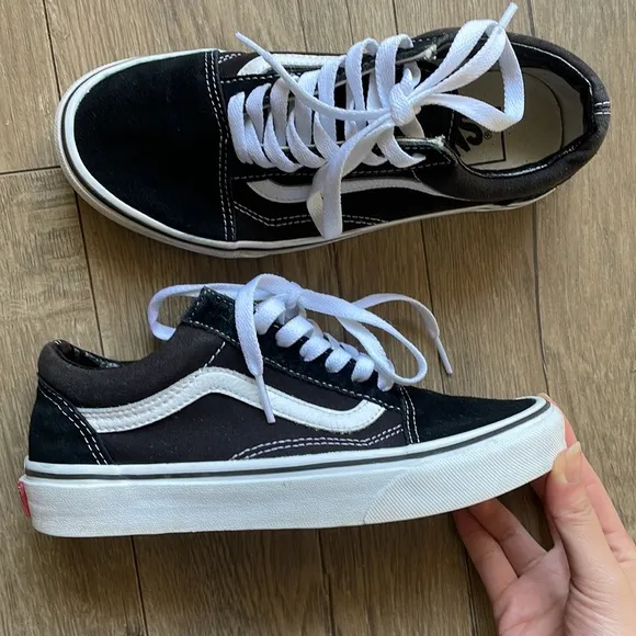 Vans Old Skool Black &amp; White Skate Low Top Shoes Size Men's 4.5 Women's 6