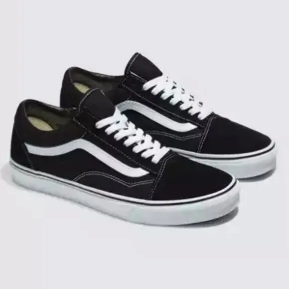 Vans Old Skool Black &amp; White Skate Low Top Shoes Size Men's 4.5 Women's 6
