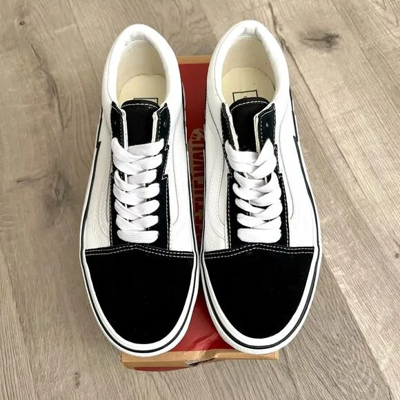 Vans Old Skool Bolt Shoes-Two Tone Black/White-size 8 men’s, 9.5 women’s-NEW!!