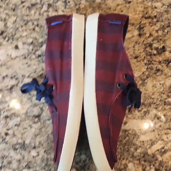 Vans Red and Blue Boat Shoes Classic Nautical Style