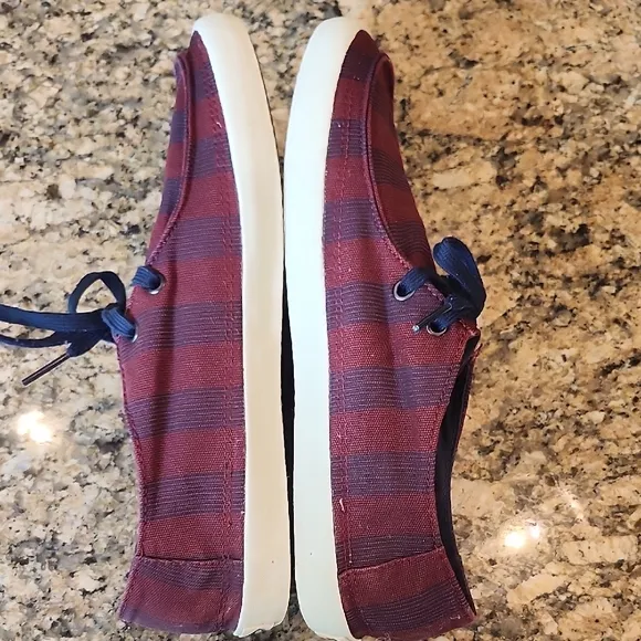 Vans Red and Blue Boat Shoes Classic Nautical Style