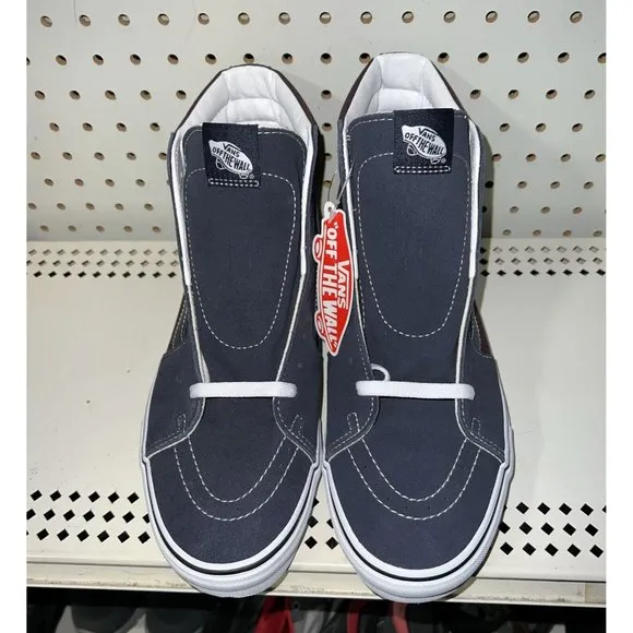 VANS Sk8-Hi 2-Tone Navy Blue Port Royale Mens Athletic Skate Shoes Size 7.5