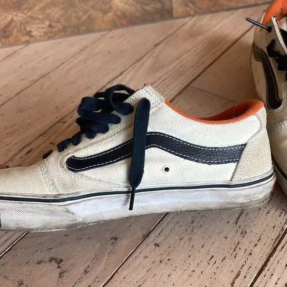 Vans TNT 5 Shoes-Black/Tan/Cream Old Skool Suede / Leather Mens Size 9