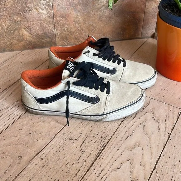 Vans TNT 5 Shoes-Black/Tan/Cream Old Skool Suede / Leather Mens Size 9