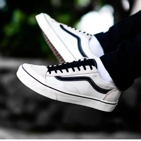 Vans TNT 5 Shoes-Black/Tan/Cream Old Skool Suede / Leather Mens Size 9