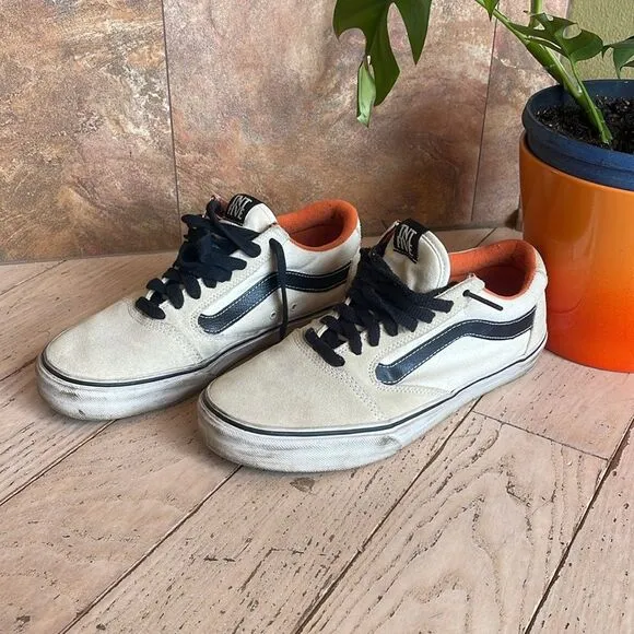 Vans TNT 5 Shoes-Black/Tan/Cream Old Skool Suede / Leather Mens Size 9