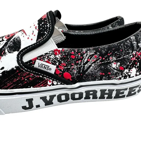 Vans X Friday the 13th House of Terror Classic Slip-On Shoes Sneakers J Voorhees