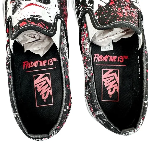 Vans X Friday the 13th House of Terror Classic Slip-On Shoes Sneakers J Voorhees