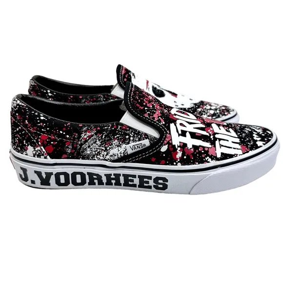 Vans X Friday the 13th House of Terror Classic Slip-On Shoes Sneakers J Voorhees