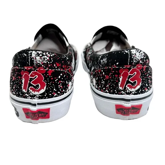 Vans X Friday the 13th House of Terror Classic Slip-On Shoes Sneakers J Voorhees