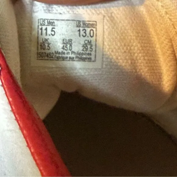 Vans Old Skool White and Red Men's Shoes
