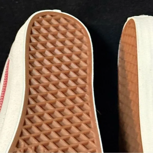 Vans Old Skool White and Red Men's Shoes