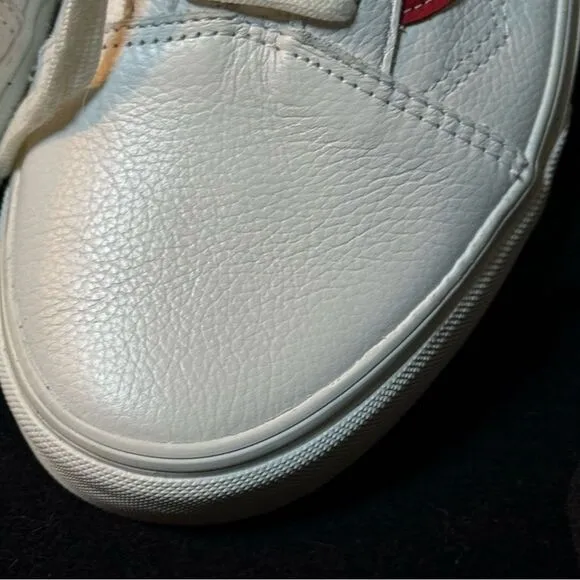 Vans Old Skool White and Red Men's Shoes