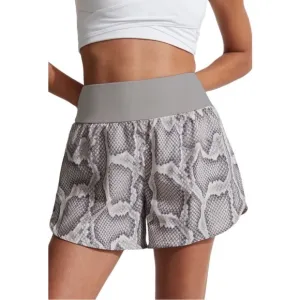 Varley Derby High Waist Snakeskin Print Shorts Alabaster Gray Python Size L
