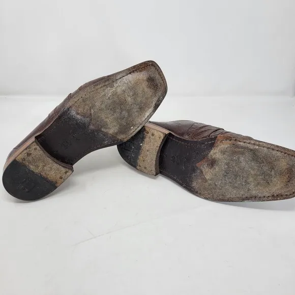 Vero Cuoio Shoes Men 9 Dress Oxford Derby Brogue Loafer Hornback Lizard Brewton