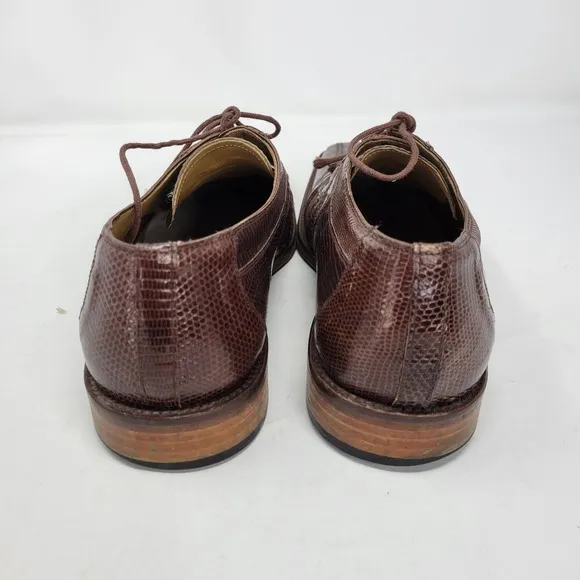 Vero Cuoio Shoes Men 9 Dress Oxford Derby Brogue Loafer Hornback Lizard Brewton