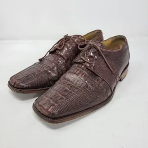 Vero Cuoio Shoes Men 9 Dress Oxford Derby Brogue Loafer Hornback Lizard Brewton