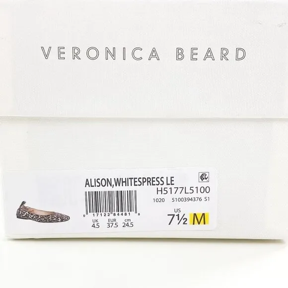 Veronica Beard Allison Ballet Flats Leopard Print Sz 7