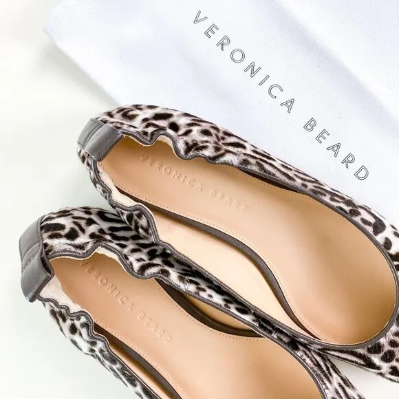 Veronica Beard Allison Ballet Flats Leopard Print Sz 7