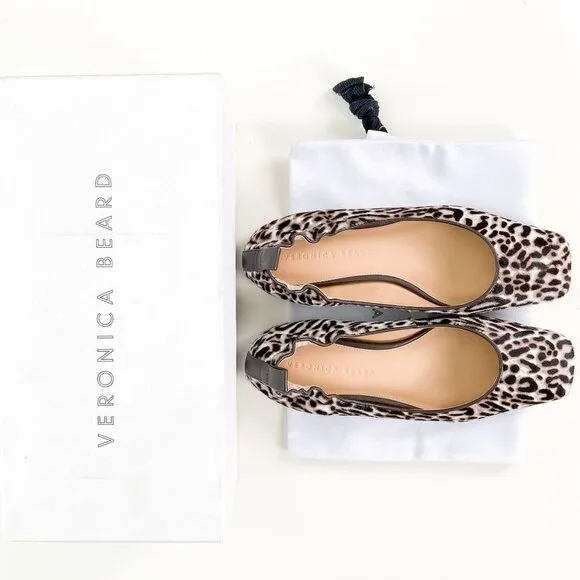 Veronica Beard Allison Ballet Flats Leopard Print Sz 7