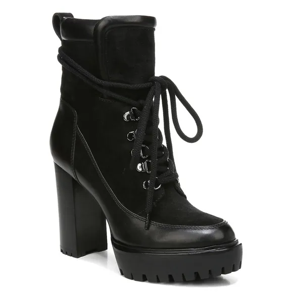 Veronica Beard Hasia Heeled Lace Up Boots