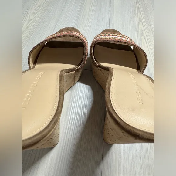 Veronica Beard | NEW Dali Multi Woven Raffia Leather CorkWedge Sandal Size 9.5
