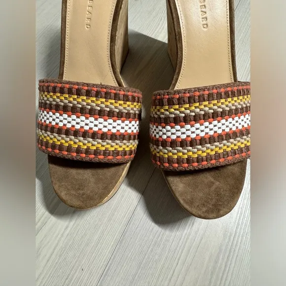 Veronica Beard | NEW Dali Multi Woven Raffia Leather CorkWedge Sandal Size 9.5