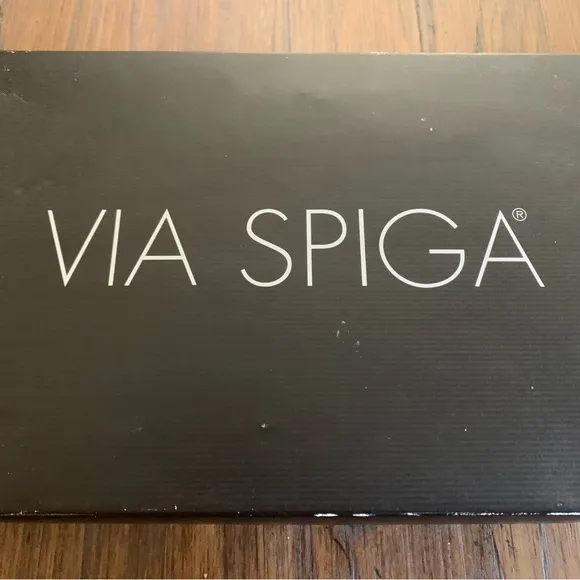 VIA SPIGA BORN Bronze Metallic Leather‎ Designer Wedges Sandals size 9.5