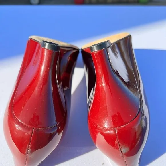 Via Spiga Red Wedge Heel Pointed Toe Shoe Size 9 1/2
