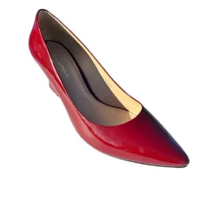 Via Spiga Red Wedge Heel Pointed Toe Shoe Size 9 1/2