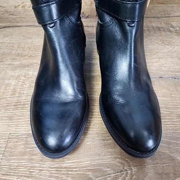 Vince Camuto Two Tone Phillie Leather Riding Boots | Women's 6